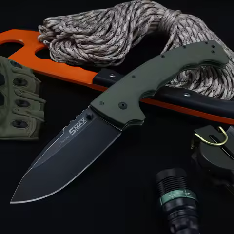 New 5max Folding Knife S35VN Steel Big Bushcraft Hunting Pocket Knife Multifunctional Carrying Knive