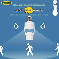 AC85-260V Motion Sensor Lamp Holder, E27 Switch Light Socket Adapter Converter, Infrared Body Sensor