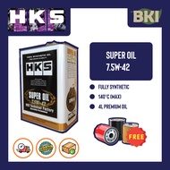 HKS Super Oil 7.5W42 (4L) [Free Oil Filter]
