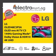 LG OLED48C5PSA OLED evo AI TV C5 144Hz Gaming Mode* Dolby Vision & HDR10 4K UHD 48inch