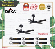 (AUTHORISED DEALER) TWIN PACK DEKA CEILING FAN DX BABY 42" / DC MOTOR / MATT BLACK / WALNUT / PINE W