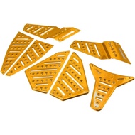 XYWHPGV 7 in 1 Gold Tone Aluminum Alloy Antislip Clutch Brake Gas Pedal Cover Sets for BWS(64b20 931