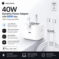 40W Dynamic Power Adapter with 60W Max iPhone Fast Charging Charger Charger iPhone Adapter Cable Typ