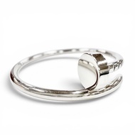 全新 ◇Cartier923ADM B4226000 Juste un Clou SM 戒指 AU750 (WG)白K金戒指 64號（相當於日本尺寸25號） 重4.15克 男士戒指，附原廠盒