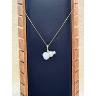 BY08  Biyo Jewelis  Type A Jadeite Gourd pendant with chain