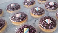 50pcs Mika Donat Bening / Mika Kue Donat / Tray Donat Bulat