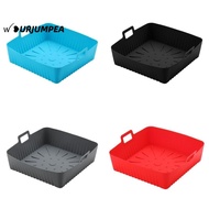 URJUMPEA Air Fryer Liners, Silicone Reusable Baking Tray, Portable with Handle 9" Large Size Heat-Re