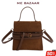 Beg Tangan Wanita PU Suede Retro Belt | Beg Ais | Thermal Bag | Beg Makanan | Picnic Bag