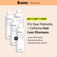 [Buy 3 Get 1 Free] andSons 3x Anti Hair Loss 5% Saw Palmetto Caffeine DHT Blocker Shampoo for Men (4