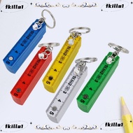 FKILA Plastic Ruler, Double-sided Scale Anti Pinch Folding Ruler, Multi Functional with Keychain 0.5