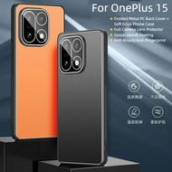 Full Camera Lens Protection Frosted Metal Back Cover PC Hard Case For OnePlus 15 1+15 Phone Casing