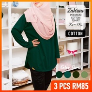 [XS-7XL]TUDIAA ZAHRAA COTTON-Tshirt Muslimah Basic Long Sleeve Blouse Cotton Plus Size(Page 2)