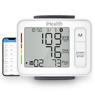 iHealth Push Wrist Blood Pressure Monitor, Digital Bluetooth Blood Pressure Machine with Large Displ