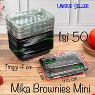 Mika Kue SP 100 Size 11x7.5x4 cm contains 50 Sets Mika Brownies Mini SP100/ Mika Cake Bread Snack Pl