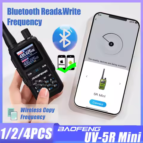 Baofeng UV 5R Mini Portable Radio Mobile APP Bluetooth Programming Multi Band Fast Copy Frequency Ty