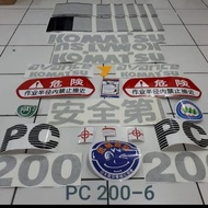 STICKER EXCAVATOR KOMATSU PC 200-7 PC200-8 PC200-6