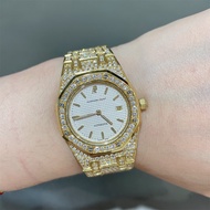 Audemars Piguet/AP 18KWomen's Gold Watch with Diamonds32MMRoyal Oak Watch Royal Oak Series