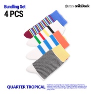 ANTROJACK - Bundling Socks Set 4PCS Oldschool Quarter Tropical