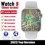 นาฬิกา9เกม GPS Smart Watch ผู้ชายผู้หญิงที่กำหนดเองแบบ Dial เสียงเสมอบนจอแสดงผล IP68กันน้ำ S Mart W Atch สำหรับ Apple Series 8