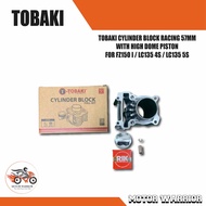 TOBAKI CYLINDER BLOCK RACING 57MM WITH HIGH DOME PISTON FOR FZ150 I / LC135 4S/5S