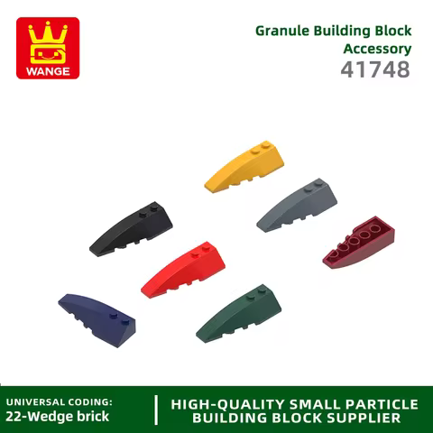 Wange 47Pcs/Lot 41748 2x6 Left Wedge Building Blocks Moc Accessories Compatible with Bricks DIY Chil