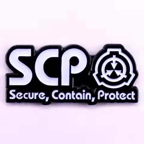 SCP Special Containment Procedures Foundation Enamel Pin Fictional Secret Organization Badge