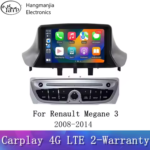 Android 13 Auto Radio For Renault Megane 3 Fluence Samsung SM3 2008 - 2014 Car Multimedia GPS carpla
