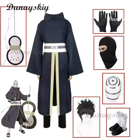 Anime Obito Cosplay Costume Wig Mask Shoes Carnival Halloween Party Costumes Outfit For Adult Full F