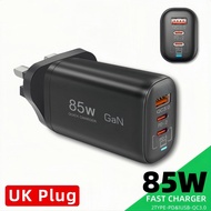 Real 85W GaN Type C Charger USB QC3.0 For Laptop Ipad PPS PD 65W Fast Charge For Samsung Xiaomi iPho