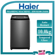 Haier 10kg Fully Auto Washing Machine HWM100-316S6 Mesin Basuh with Anti-Bacterial Pulsator Hijab Mo