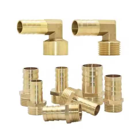 Brass 1/2 3/4 inch Male Female Thread To 14/16/19mm Barb Connector Elbow Copper Hose Coupler Fitting