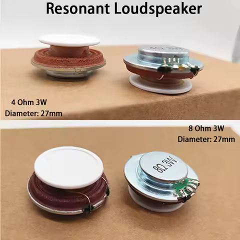 YUXI 1PC 27MM 4R 3W 8R 3W Resonance Vibration Mini Speaker Stereo Speaker Vibration Speaker Vbro Spe