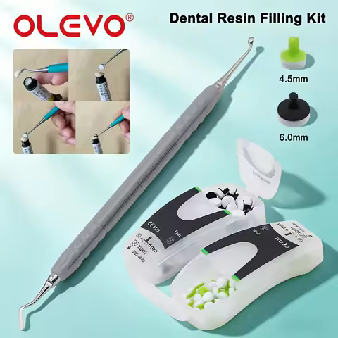 Dental Composite Resin Filling Kit Foam Pad Molding Spatula Light Cure Filling Tools + Composite Res