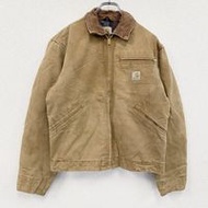 2000 年代二手 Carhartt Detroit Duck 夾克，ブラウン，帶毯子內襯