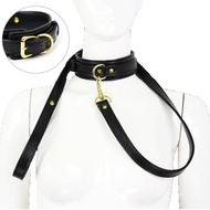 [Ready Stock] Rosie Leash Neck Chain PU Leather Dog Straps SM Bondage BDSM Collar and Fetish Slave N