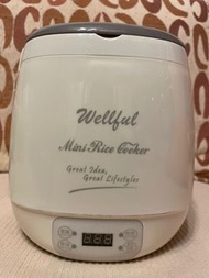90% New Wellful 3-cup Mini Rice Cooker-White 九成新 威科 3 杯迷你電飯煲-白色 (Model: ID1824)