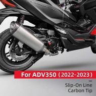 A A For Adv350 ADV 350 Slip On Full Motorcycle System Carbon Racing Exhaust Pipe 2021-2023