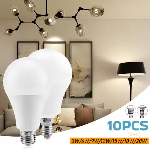 10PCS E27 E14 B22LED Bulb AC220V 3W 6W 9W 12W 15W 18W 20W 6500K/4000K/3000K LED Light Bulb Suitable