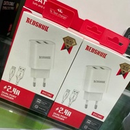 Redskull RSC08C Travel Charger Type-C 2.4A 2USB Port Fast Charging With 1M Cable Fast Charger Type C