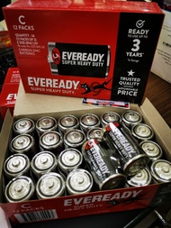 ถ่าน ยกกล่อง-EVEREADY Super Heavy Duty Carbon Zinc ถ่าน ไซส์ C (R14) 1.5V  แท้ประกันศูนย์-ถ่านตราแมว