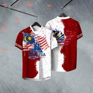 【Arianna】1957 Merdeka Clothes 2025 68th Malaysia Tshirt Men Shirt Short Sleeve Retro Collar Full Sub