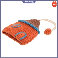 Wool Key Cover Brown Knitting Sleeve Cute House Design Key Protector nduni