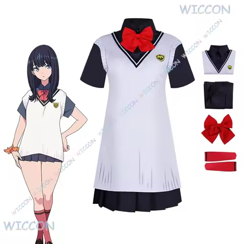 Anime SSSS.GRIDMAN Cospaly Takarada Rikka Cosplay Costume Jk Dress Takarada Rikka Wig Women Hallowee