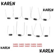 KARENGOODS 200PCS Rectifier Diode Assortment Kit, 10 Values 1N4001~1N4007 Electronic Kit, Durable 1N
