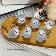 Cute Luminous Ghost Keychain Set - Glowing Halloween Ghost Charms for Bags & Keys  BT549