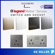 Legrand Mallia Senses Switch Socket Safety Mark Approved | Goldberg Home