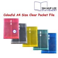 Colouful A4 Size Clear Pocket File / Plastik File / Plastic File