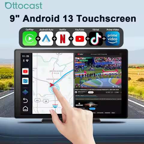 OTTOCAST CarPlay Screen 9.0" INCH 4K Car Touch Screen Wireless Carplay Android Auto Radio DVR GPS Vi