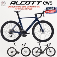 ALCOTT CW5 Carbon T800 2x12 Speed / Hydraulic Disc / Carbon Wheelset 700C / Lightweight 8.6kg Road B