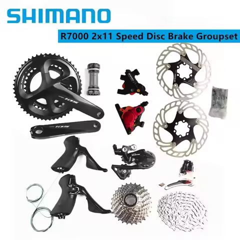 SHIMANO 105 R7000 2x11 Speed Disc Brake Groupset For Road Bike Bicycle Kit Set With IIIPRO DISC Brak